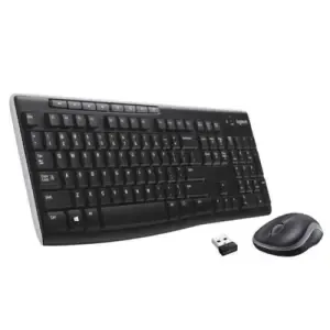 Tipkovnica in miš Logitech brezžična desktop MK270 UK veliki Enter (920-004509)