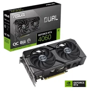 Grafična kartica nVidia RTX4060 Asus EVO Dual OC - 8GB GDDR6 (90YV0JC7-M0NA00)