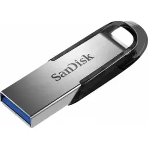 Spominski ključek 256GB USB 3.0 Sandisk Ultra Flair 150MB/s 60MB/s kovinski-plastičen brez pokrovčka črno-srebrn (SDCZ73-256G-G46)