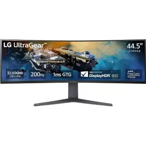 Monitor LG 114,3 cm (45") 45GR65DC-B.AEU 5120x1440 Curved Gaming 200Hz LCD 1ms 2xHDMI DisplayPort USB-C 90W 2xUSB3.0 HAS  FreeSync Premium Pro KVM HDR600 UltraGear
