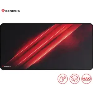 Podloga za miško Genesis mikrovlakna 900x450x2,5mm CARBON 500 Maxi Flash G2 vodoodporna črna