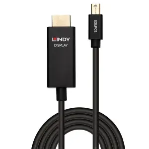 Kabel DisplayPort mini (m) => HDMI (m) 2,0m 4K@60Hz pozlačen Lindy (40922)