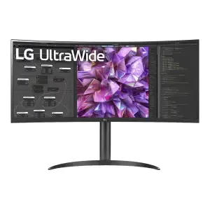 Monitor LG 86,4 cm (34,0") 34WQ75X 3440x1440 Curved IPS 5ms 2xHDMI DisplayPort USB-C 90W 2xUSB3.0 HAS Zvočniki Zvočniki 2x7W sRGB99% RJ45 KVM HDR10