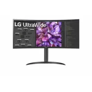Monitor LG 86,4 cm (34,0") 34WQ75C-B 3440x1440 Curved IPS 5ms 2xHDMI DisplayPort USB-C 90W 2xUSB3.0 2xUSB2.0 Pivot Zvočniki 2x7W sRGB99% RJ45 HDR10
