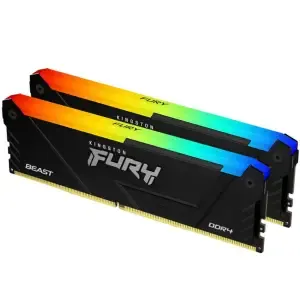 DDR4 64GB 3200MHz CL16 KIT (2x32GB) Kingston RGB Fury Beast XMP2.0 1,35V Fury črna (KF432C16BB2AK2/64)