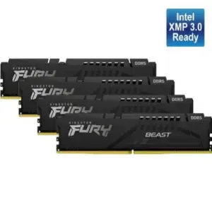 DDR5 128GB 5200MHz CL40 KIT (4x32GB) Kingston Fury Beast Black XMP XMP3.0 1,1V Desktop črna (KF552C40BBK4-128)