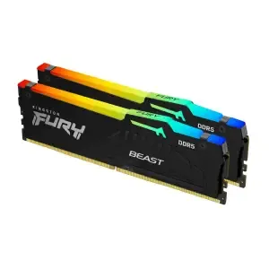 DDR5 32GB 5200MHz CL40 KIT (2x16GB) Kingston RGB Fury Beast XMP3.0 1,25V Fury črna (KF552C40BBAK2-32)