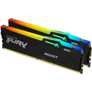 DDR5 16GB 5600MHz CL40 KIT (2x 8GB) Kingston RGB Fury Beast XMP3.0 1,25V Fury črna (KF556C40BBAK2-16)