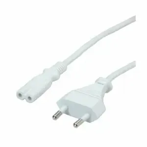 KABEL NAPAJALNI 220V Value Euro8 C7 1,80m bipolar 2 polni - beli (19.99.2095-100)