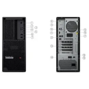 Delovna postaja Lenovo MT TS P3 i5-13500/W680/8GB-DDR5/512GB/1xM.2 prost/Intel 770 HDMI 2xDP USB-C/RJ45/500W-92%/Win11Pro (30GS001TGE)