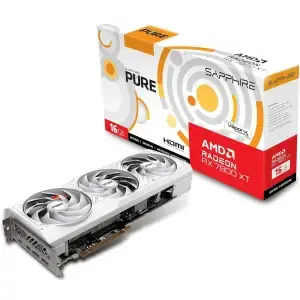 Grafična kartica AMD RX 7800XT Sapphire PURE bela - 16GB GDDR6 | 2xDisplayport 2.1 2xHDMI 2.1a (11330-03-20G)
