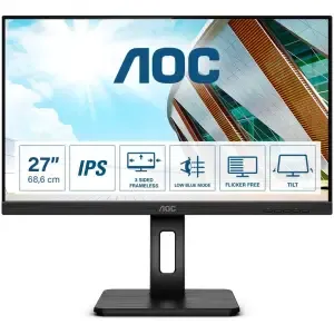 Monitor AOC 68,6 cm (27,0") 27P2Q 1920x1080 75Hz IPS 4ms VGA DVI HDMI DisplayPort 4xUSB3.2 Pivot Zvočniki sRGB99%