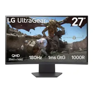 Monitor LG 68,6 cm (27,0") 27GS60QX 2560x1440 Curved Gaming 180Hz VA 1ms 2xHDMI DisplayPort  sRGB99% FreeSync HDR10 UltraGear
