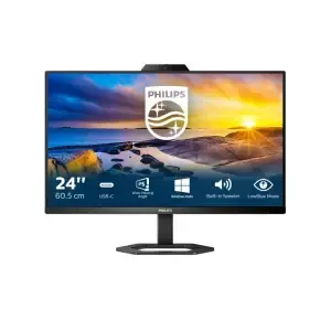 Monitor Philips 60,5 cm (23,8") 24E1N5300HE 1920x1080 konferenca 75Hz IPS 1ms HDMI DisplayPort USB-C 65W 4xUSB3.2 Pivot Kamera Zvočniki 3H sRGB120,9% FreeSync
