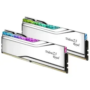 DDR5 64GB 6400MHz CL32 KIT (2x32GB) G.Skill RGB Trident Z5 Royal XMP3.0 1,4V srebrna (F5-6400J3239G32GX2-TR5S)