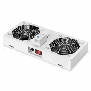 Hladilna enota 2x vent. s termostatom Digitus siva (DN-19 FAN-2-WM-T)