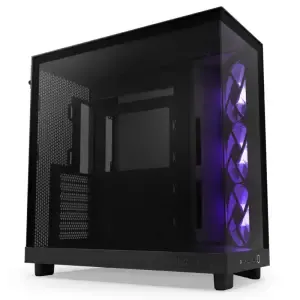 Ohišje NZXT HF Flow MidiATX - črna RGB