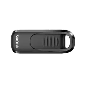 Spominski ključek 128GB USB 3.2 Sandisk Ultra Slider 400MB/s plastičen drsni črn (SDCZ480-128G-G46)