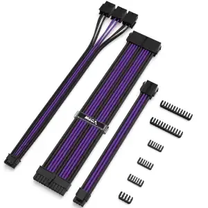 Napajalni kabli (KIT) - Vijolična / Črna - 3x8pin -> 12VHPWR