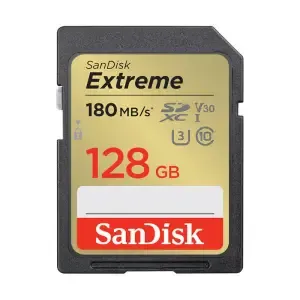 Spominska kartica SDXC 128GB Sandisk Extreme 90MB/s/180MB/s U3 V30 UHS-I (SDSDXVA-128G-GNCIN)