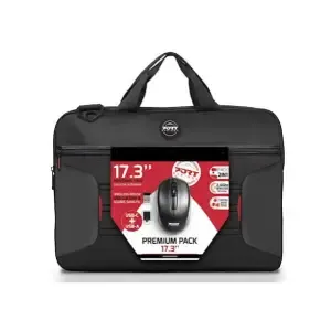 Torba za notesnik 43,9 cm (17,3″) Port Premium Pack + WL miška črna (501874)