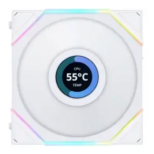 Ventilator Lian-Li UNI FAN TL LCD Reverse Blade 120mm, bela ARGB