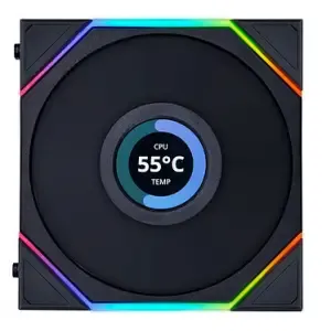 Ventilator Lian-Li UNI FAN TL LCD Reverse Blade 120mm, črna ARGB