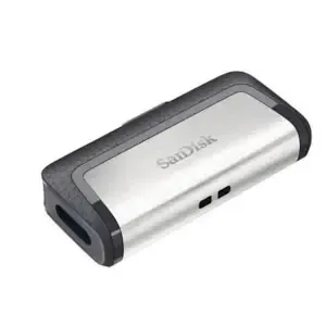Spominski ključek 128GB USB 3.2/USB-C Sandisk Ultra Dual 150MB/s plastičen drsni srebrno-črn (SDDDC2-128G-G46)