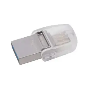 Spominski ključek 64GB USB 3.2/USB-C Kingston 100MB/s 15MB/s plastičen micro duo prozorn (DTDUO3C/64GB)