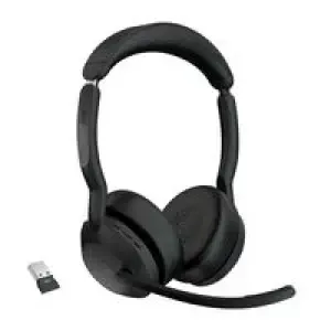Slušalke brezžične Jabra naglavne z mikrofonom BT Evolve2 55 Link380a MS Stereo črne (25599-999-999)