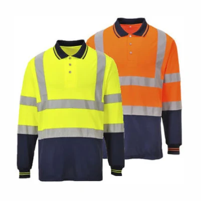 Majica polo dvobarvna z dolgimi rokavi S279