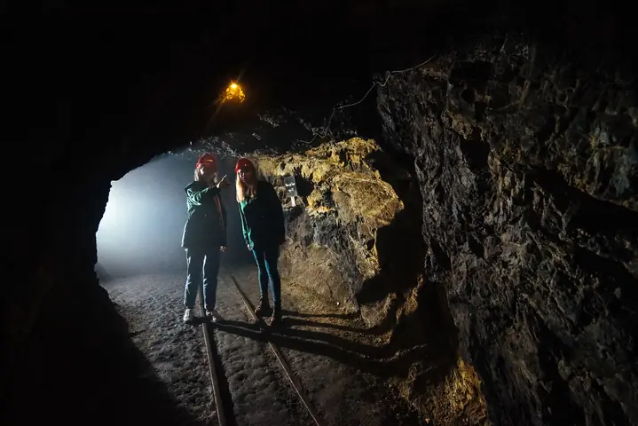 Visitors in Anthony's Main Road, the old mercury mine of Idrija