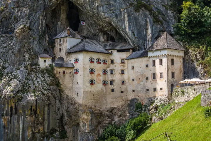 Predjama Castle built into its cliff